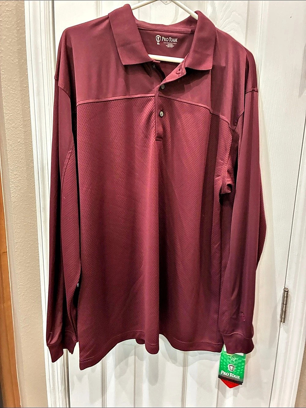 Pro Tour Dry Performance Golf Polo Shirt Burgundy XL
